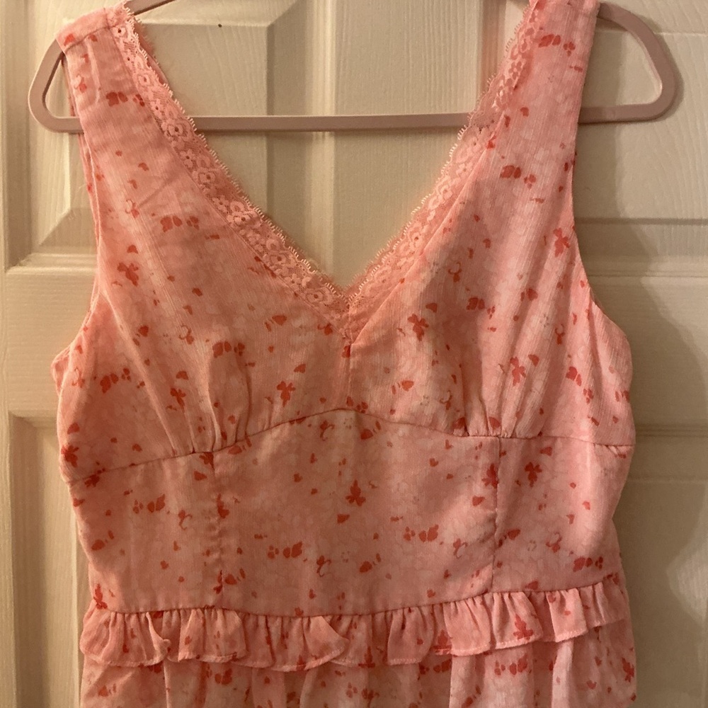 Lush Pink Ruffled Sleeveless Crop Top
